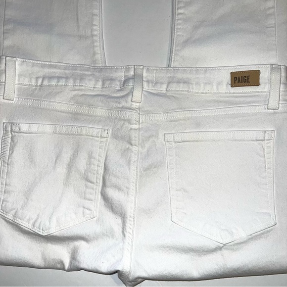 Paige Optic White Verdugo Crop Raw Hem Jeans Sz 32 - Picture 11 of 15